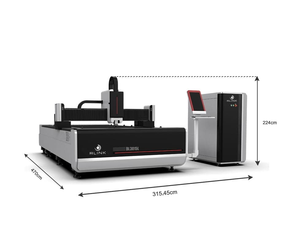 Wycinarka laserowa fiber w hali produkcyjnej